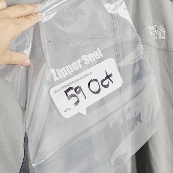 The North Face Men's Gray Black Zip Pockets Full-Zip Fleece Windbreaker Jacket - Picture 16 of 16